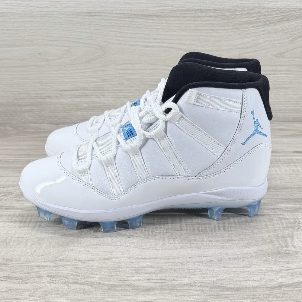 Jordan 11 Retro MCS Baseball Cleats White Legend Blue Mens 10 HM7326-104